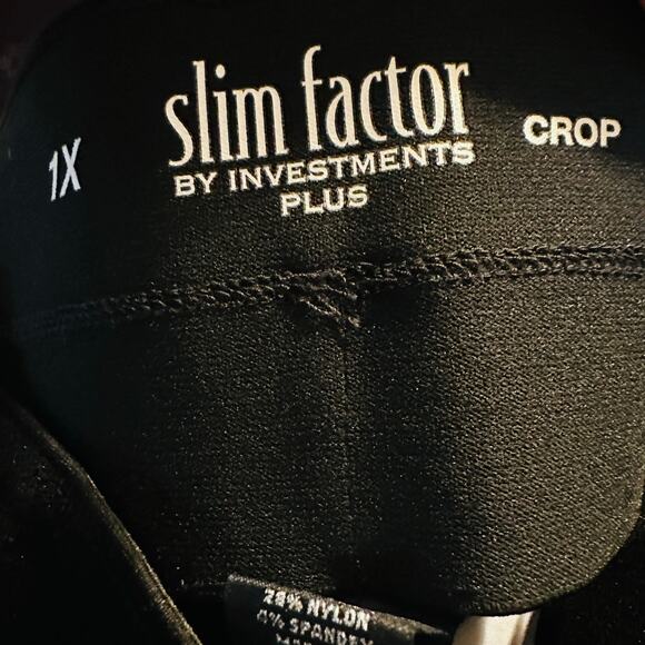 Slim Factor Investments Plus Crop Patterned Jeggings - Picture 3 of 4